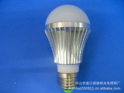 【5w LED 球泡燈 5wLED節(jié)能燈泡 ZH-BL/5x1-03】價格,廠家,圖片,LED球泡燈,中山市港口鎮(zhèn)臻輝光電照明廠-